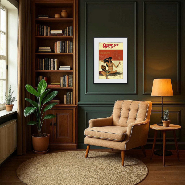 1983 – Octopussy by Linda Charles, limited edition print, in room