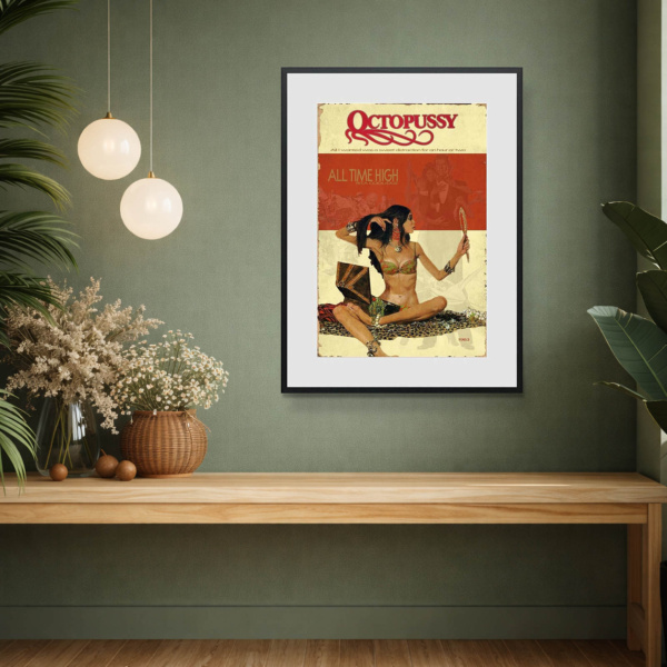 1983 – Octopussy by Linda Charles, limited edition print, in room