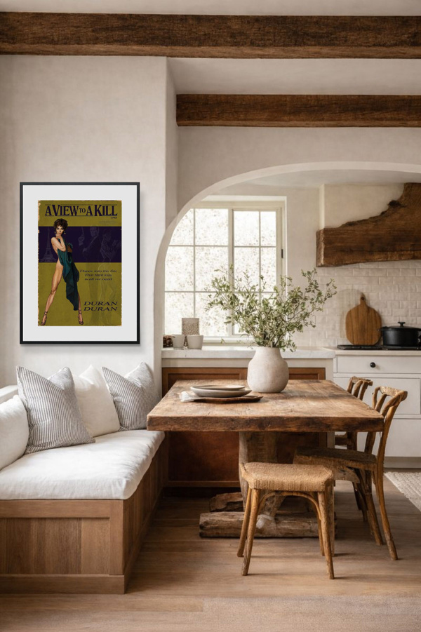 1985 – A View To A Kill by Linda Charles, limited edition print, in room