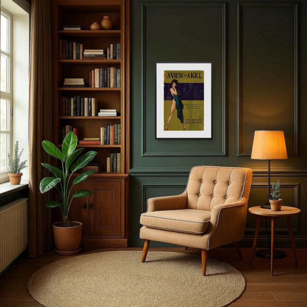 1985 – A View To A Kill by Linda Charles, limited edition print, in room