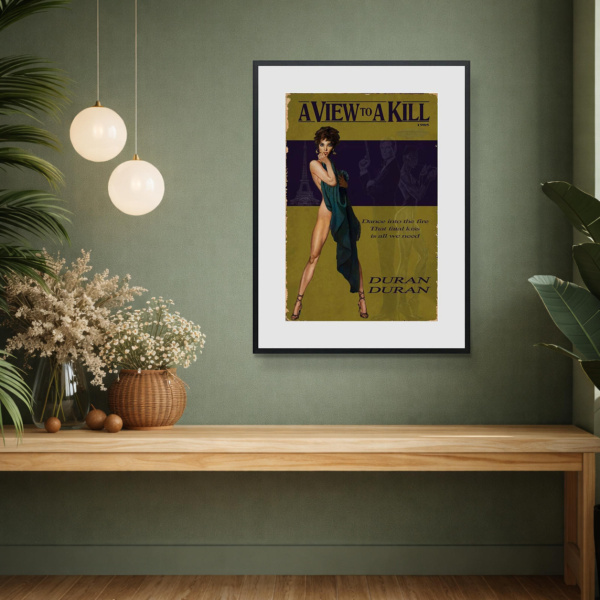1985 – A View To A Kill by Linda Charles, limited edition print, in room