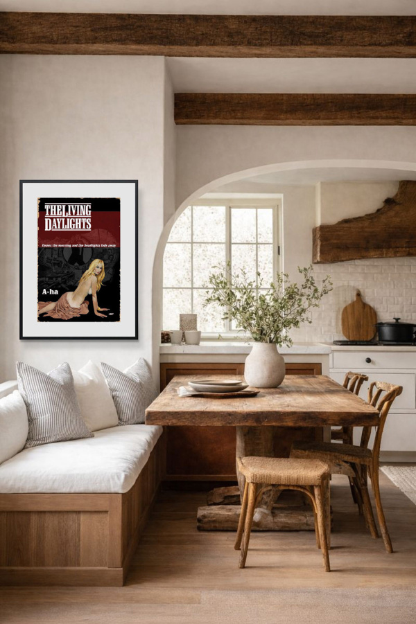 1987 – The Living Daylights by Linda Charles, limited edition print, in room
