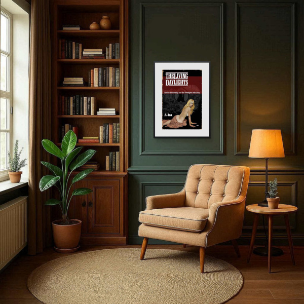 1987 – The Living Daylights by Linda Charles, limited edition print, in room