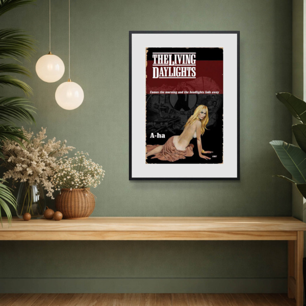 1987 – The Living Daylights by Linda Charles, limited edition print, in room