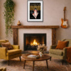 1995 – Golden Eye by Linda Charles, limited edition print, in room