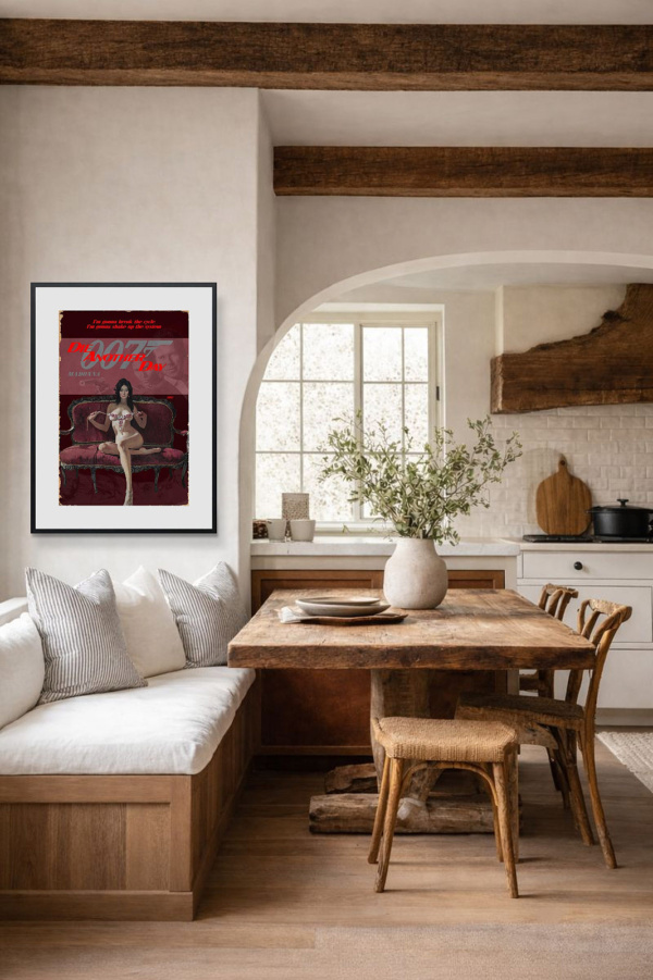 2002 – Die Another Day by Linda Charles, limited edition print, in room