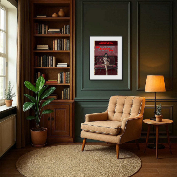 2002 – Die Another Day by Linda Charles, limited edition print, in room