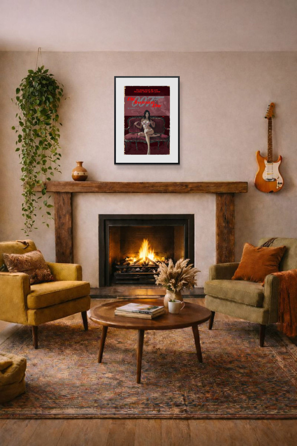 2002 – Die Another Day by Linda Charles, limited edition print, in room