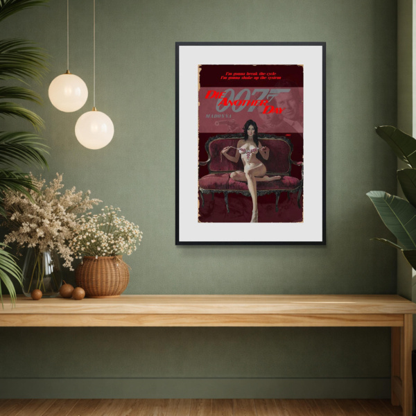 2002 – Die Another Day by Linda Charles, limited edition print, in room