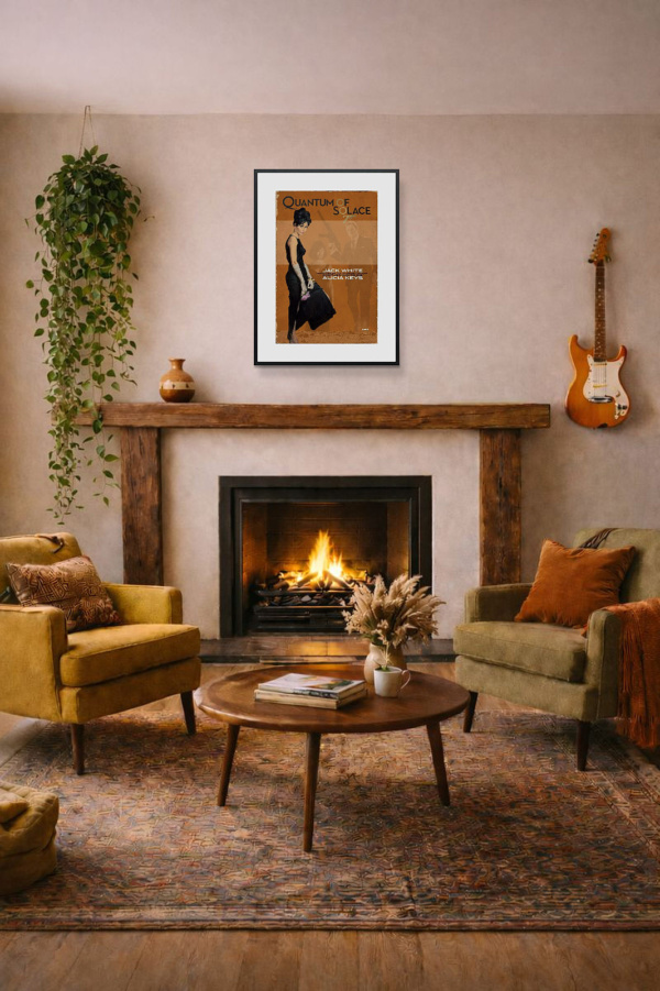 2008 – Quantum Of Solace by Linda Charles, limited edition print, in room