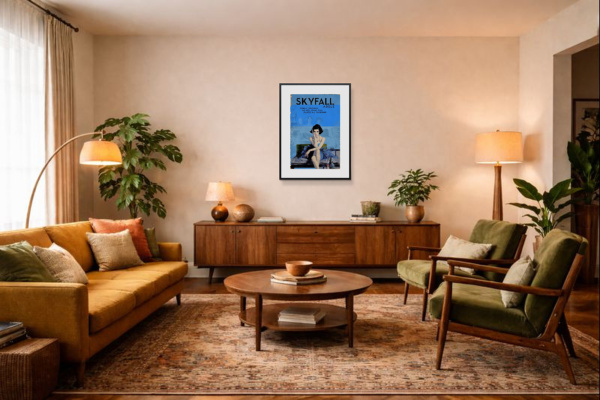 2012 – Skyfall by Linda Charles, limited edition print, in room