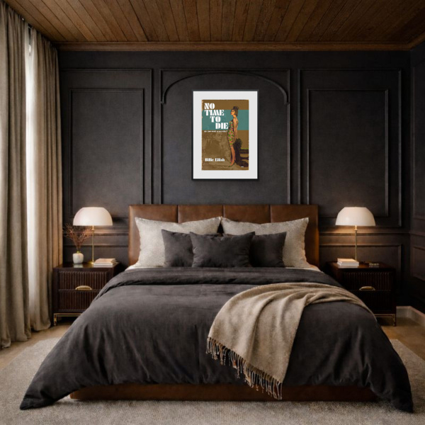 2021 – No Time To Die by Linda Charles, limited edition print, in room