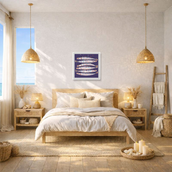Six Anchovies (Limited Edition) by Giles Ward, limited edition print, in room
