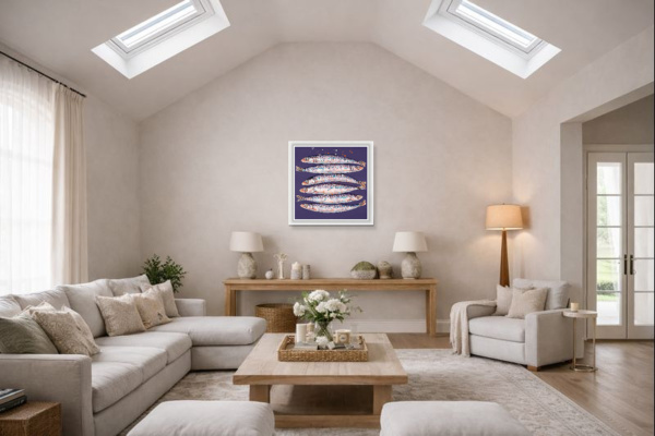 Six Anchovies (Limited Edition) by Giles Ward, limited edition print, in room