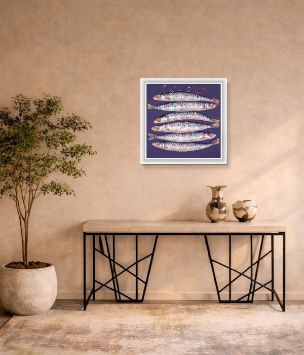 Six Anchovies (Limited Edition) by Giles Ward, limited edition print, in room