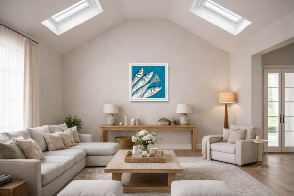 Four Sardines (Limited Edition) by Giles Ward, limited edition print, in room