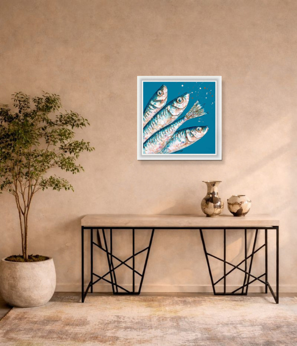 Four Sardines (Limited Edition) by Giles Ward, limited edition print, in room