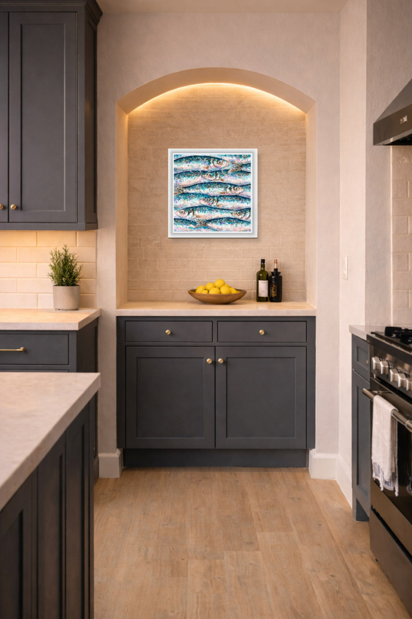 North Atlantic Herring (Limited Edition) by Giles Ward, limited edition print, in room