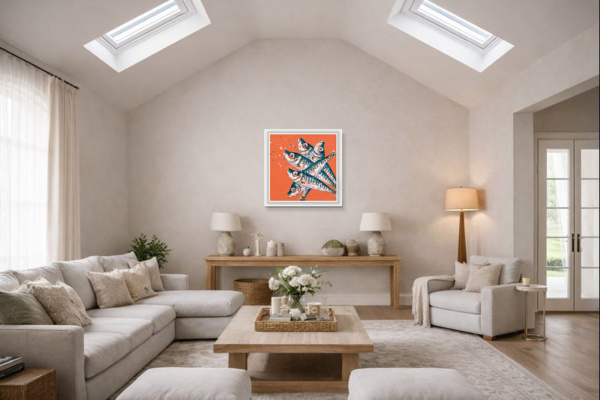 Five Sprats (Limited Edition) by Giles Ward, limited edition print, in room