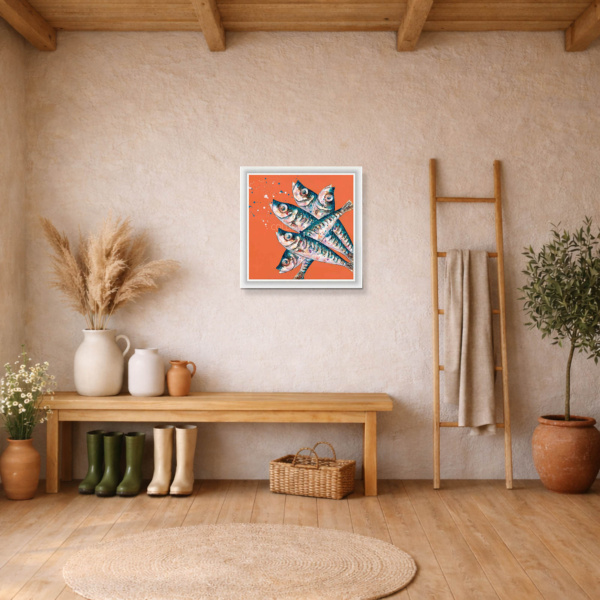 Five Sprats (Limited Edition) by Giles Ward, limited edition print, in room
