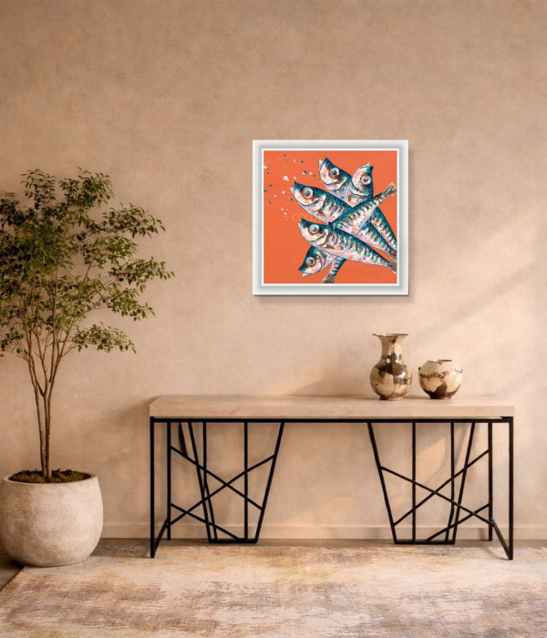 Five Sprats (Limited Edition) by Giles Ward, limited edition print, in room