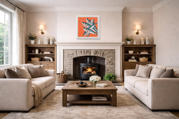 Five Sprats (Limited Edition) by Giles Ward, limited edition print, in room