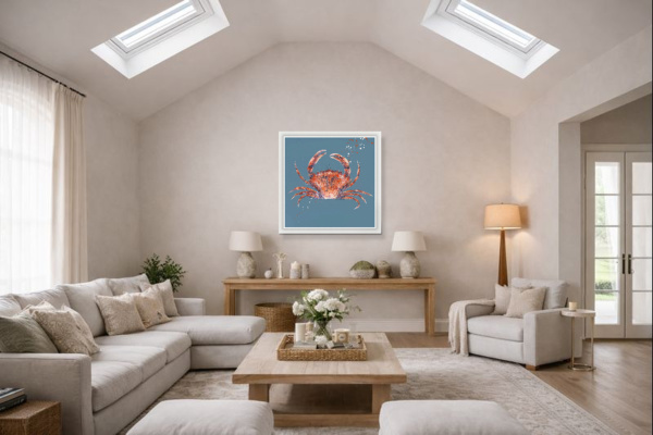 Red Crab (Limited Edition) by Giles Ward, limited edition print, in room