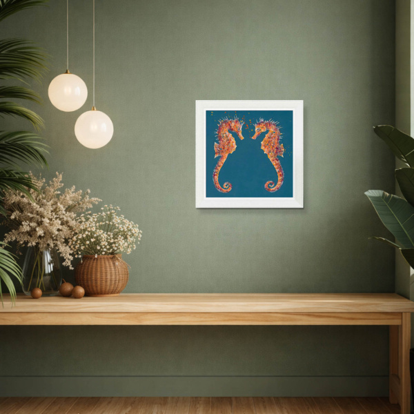 Something About Us, Seahorses (Limited Edition) by Giles Ward, limited edition print, in room