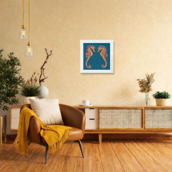 Something About Us, Seahorses (Limited Edition) by Giles Ward, limited edition print, in room