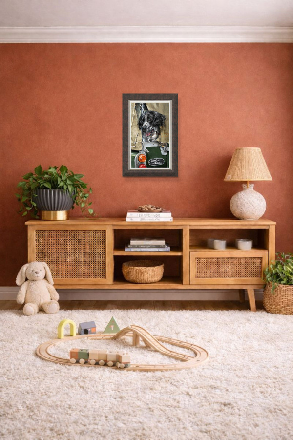Happy As… by Anthony Dobson, original painting, in room