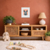 Rhino Rumble by Amy Louise, limited edition print, in room