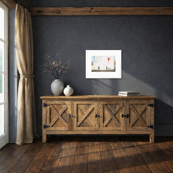 Good Shot! by Chris Ross Williamson, limited edition print, in room