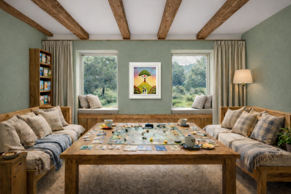 The Path Of Love by Michael Abrams, limited edition print, in room