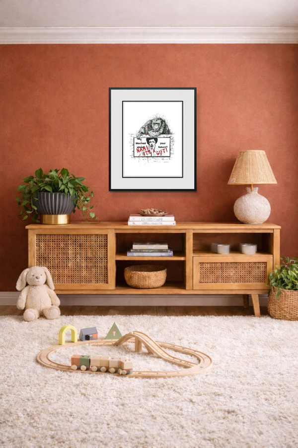 Nah! It’s A Gift by Scott Tetlow, limited edition print, in room