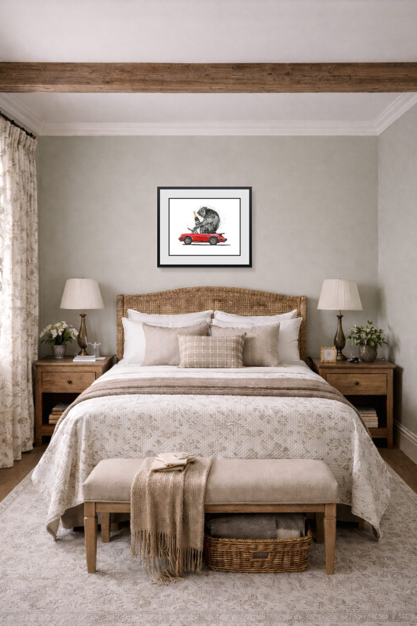 It’s Just Rock And Roll by Scott Tetlow, limited edition print, in room
