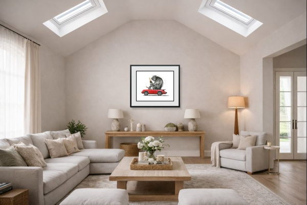 It’s Just Rock And Roll by Scott Tetlow, limited edition print, in room