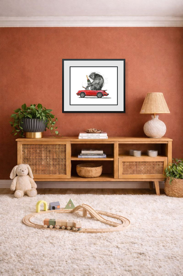 It’s Just Rock And Roll by Scott Tetlow, limited edition print, in room