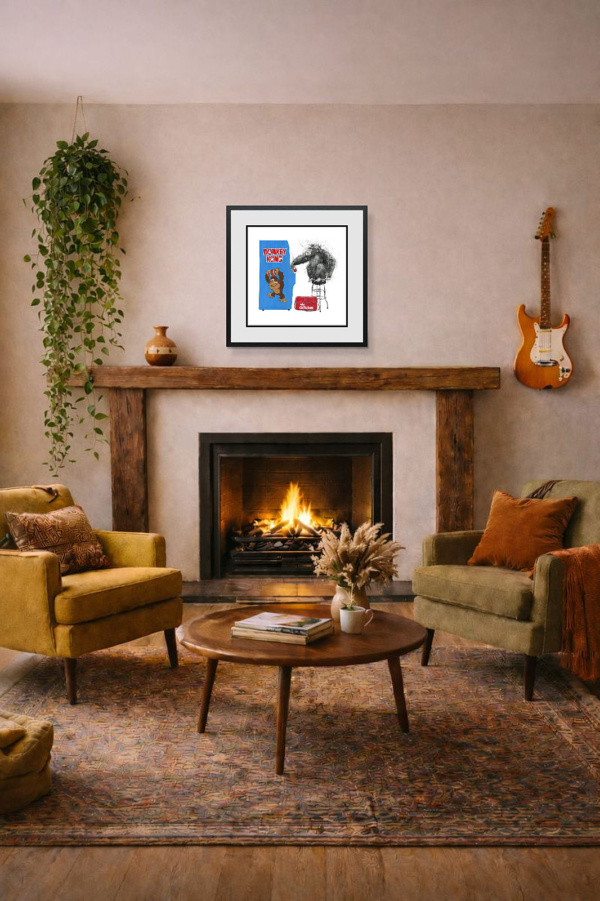 Donkey Kong by Scott Tetlow, limited edition print, in room