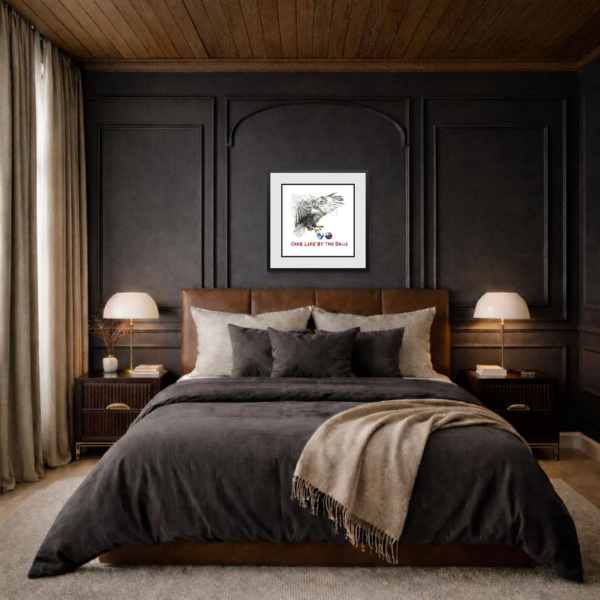 Grab Life By The Balls by Scott Tetlow, limited edition print, in room