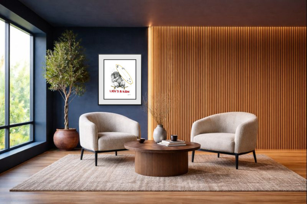 Life’s A Ride by Scott Tetlow, limited edition print, in room