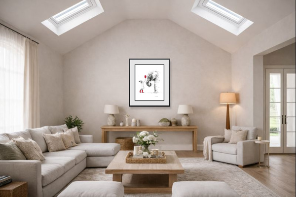 The Gift by Scott Tetlow, limited edition print, in room