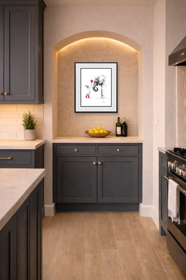 The Gift by Scott Tetlow, limited edition print, in room