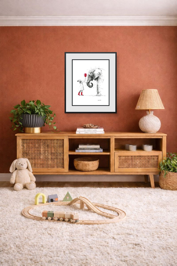 The Gift by Scott Tetlow, limited edition print, in room