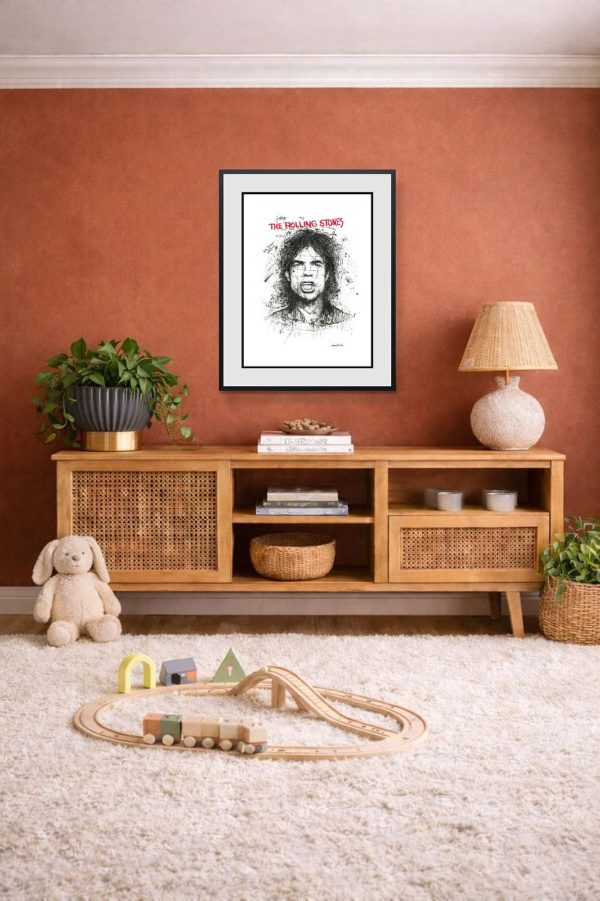 Moves Like Jagger by Scott Tetlow, limited edition print, in room