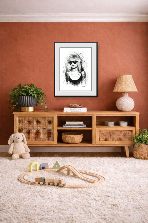 Debbie Harry by Scott Tetlow, limited edition print, in room