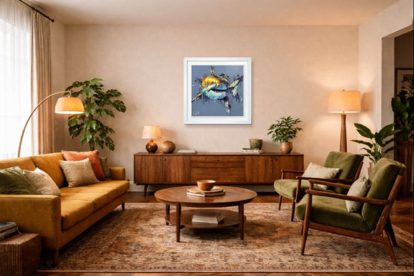 Bruce by Joe Galindo, limited edition print, in room