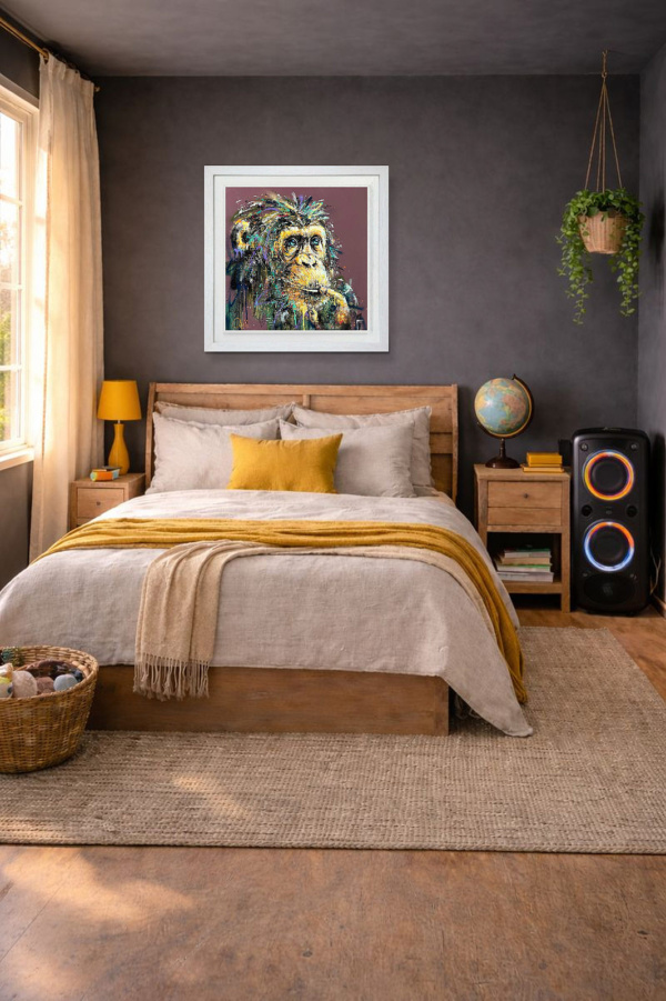 George by Joe Galindo, limited edition print, in room
