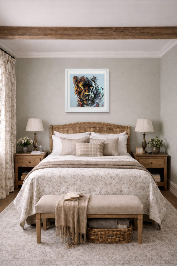 Luna by Joe Galindo, limited edition print, in room