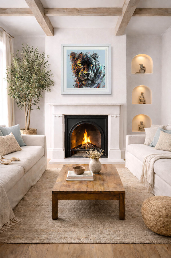 Luna by Joe Galindo, limited edition print, in room