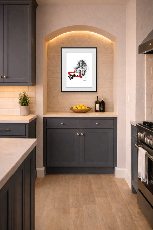 Love by Scott Tetlow, limited edition print, in room